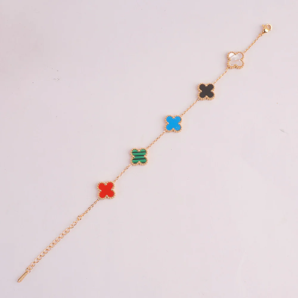 Womens Golden Chain Bracelet Multicolor