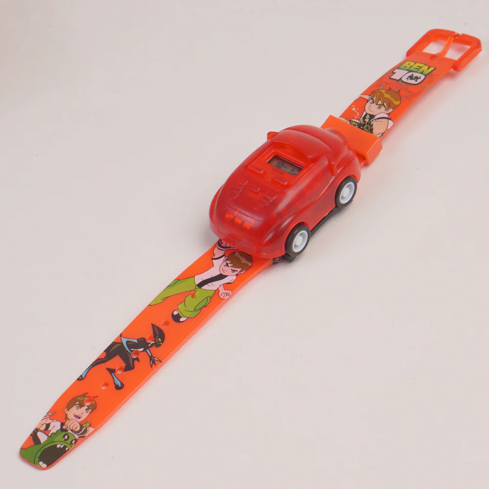 Kids Digital watch Red Orange Car