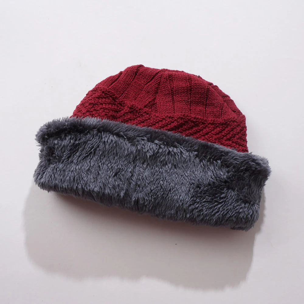 Winter Cap For Men & Women Red