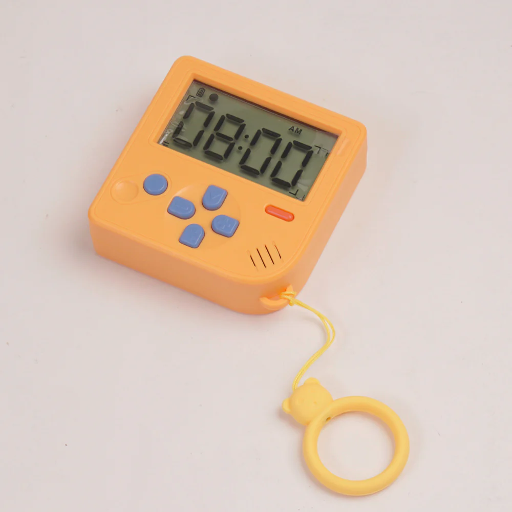 KIDS Table Clock with Alarm Yellow