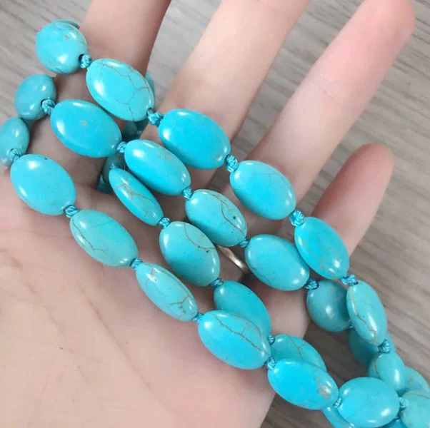 Long Pendant Fashion Stone Necklace