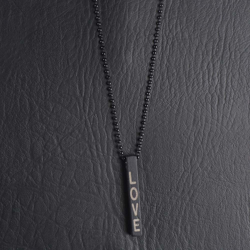 Black Chain Bar Love 6mm