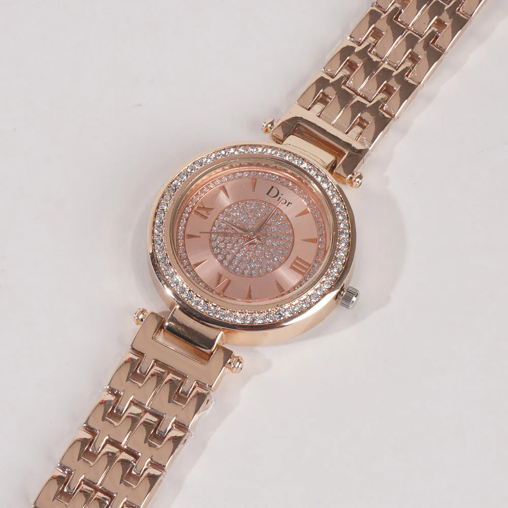 Women Chain Wrist Watch Rosegold D