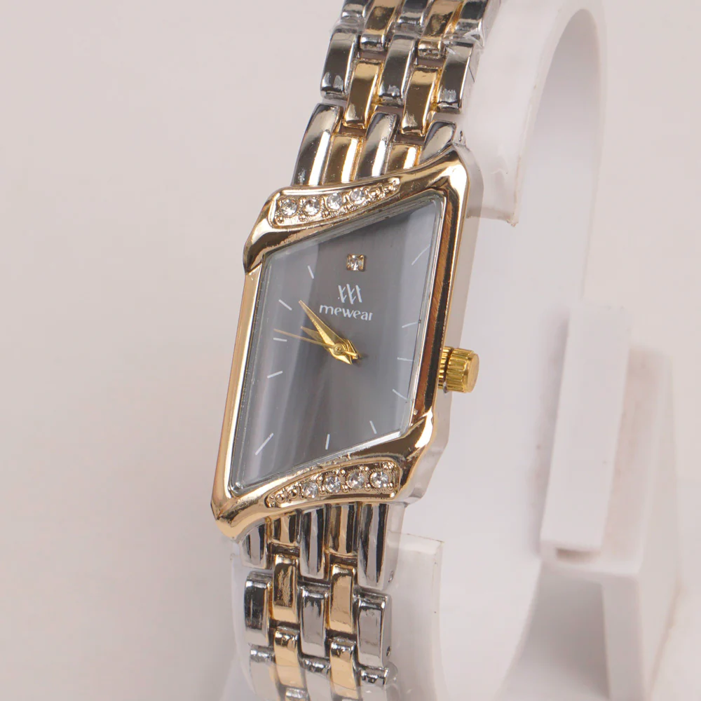 Two Tone Woman  Chain Watch black
