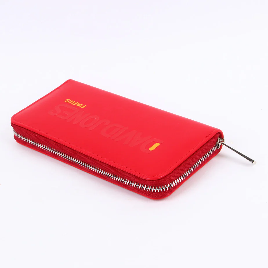 Red Zipper DJ5225 Long Wallet