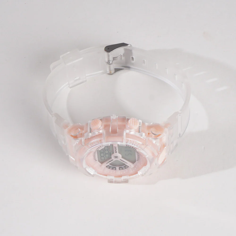 Pink sports digital watch for kids