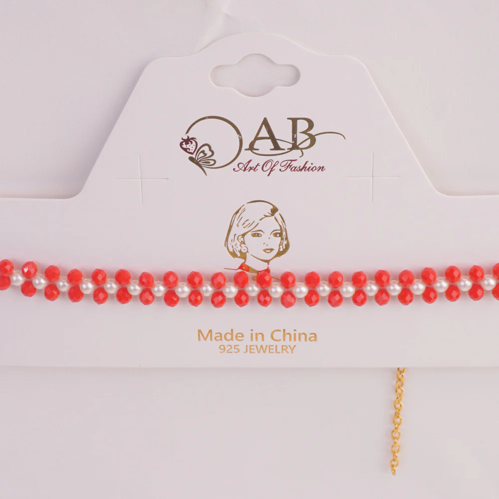 Women Choker Red Design