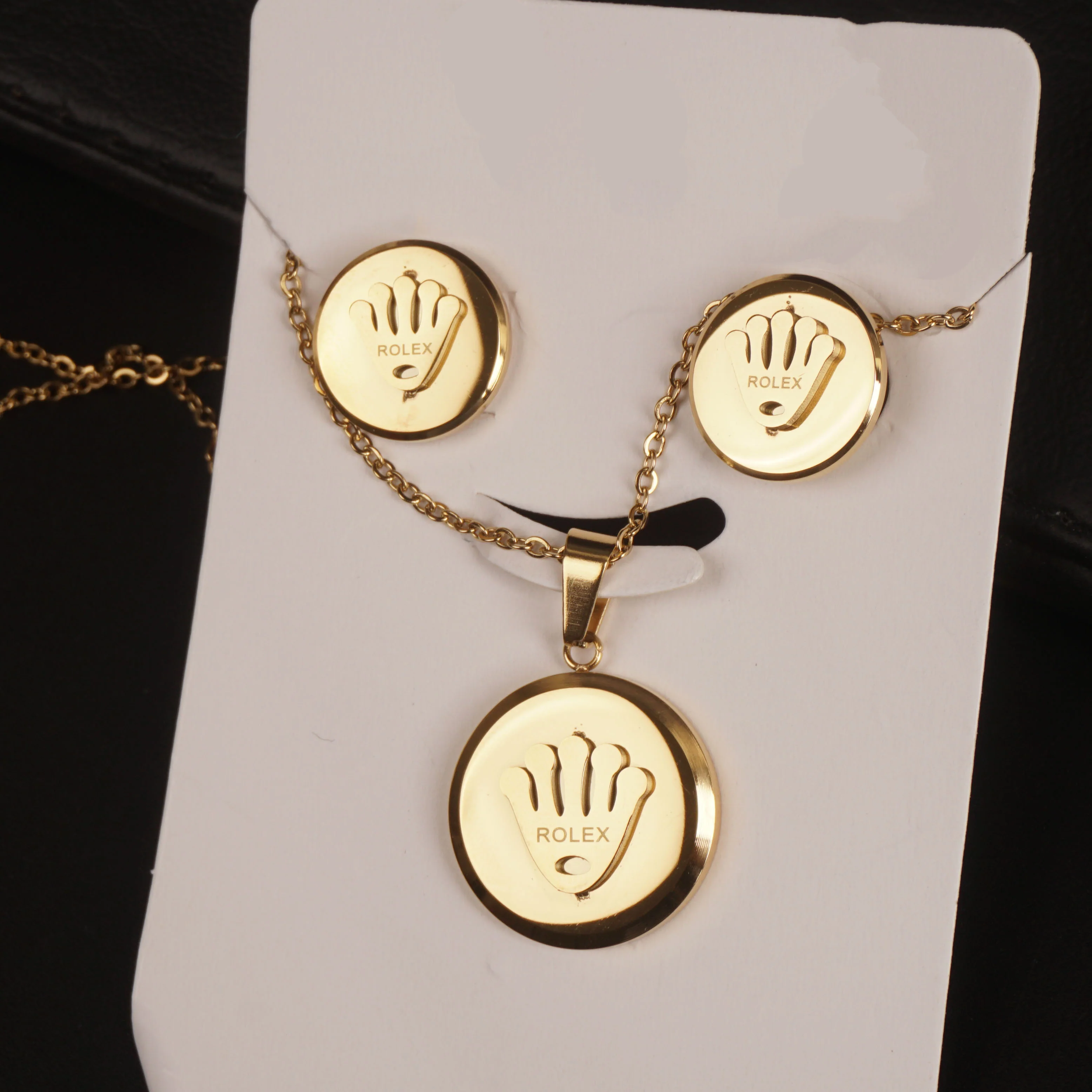 Earring & Locket Set R 3pcs