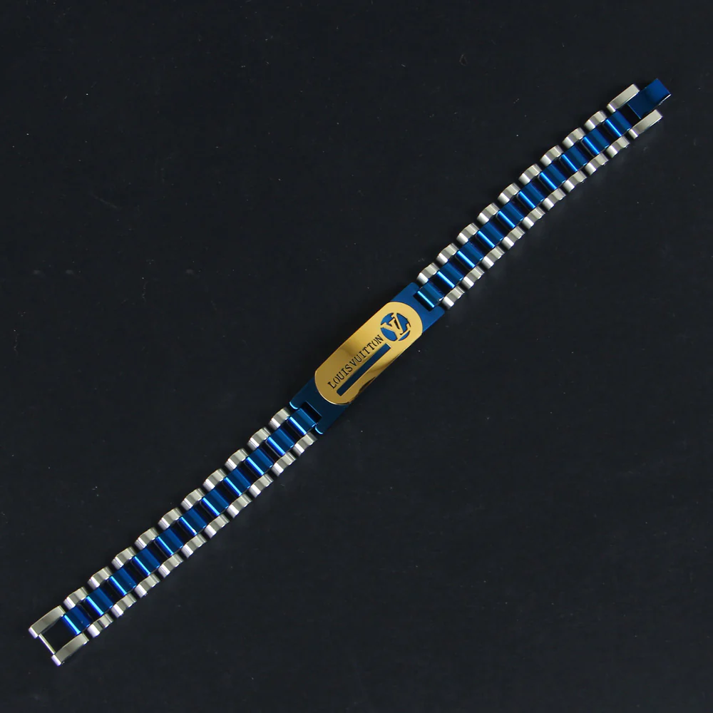 Blue Silver Chain Bracelets LV