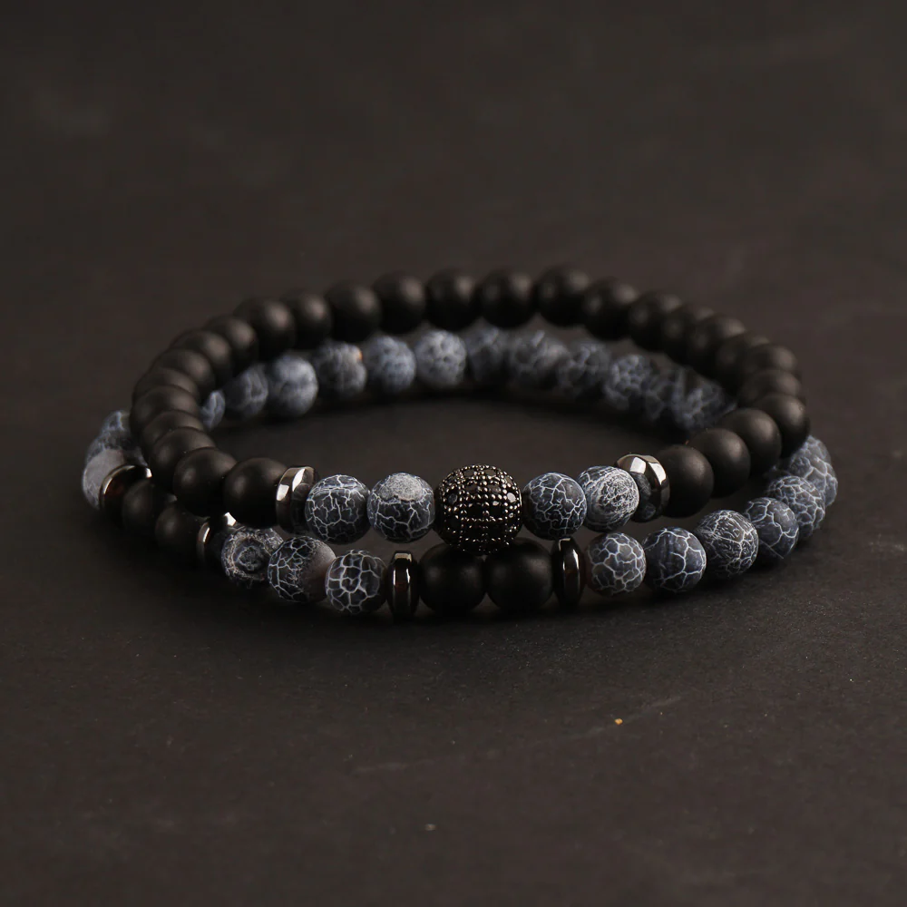 2pcs set 20185 beads Stone Bracelet