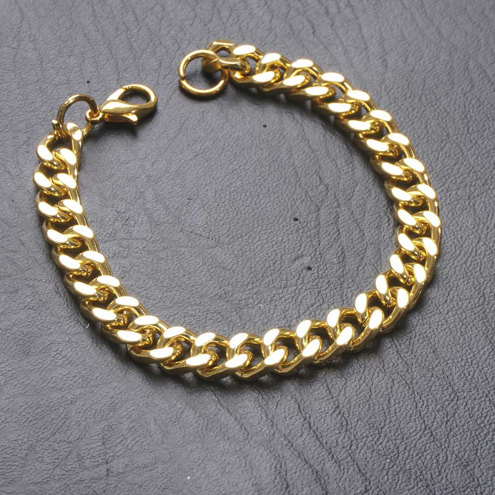 8mm GOlden chain hand Fashion Bracelet