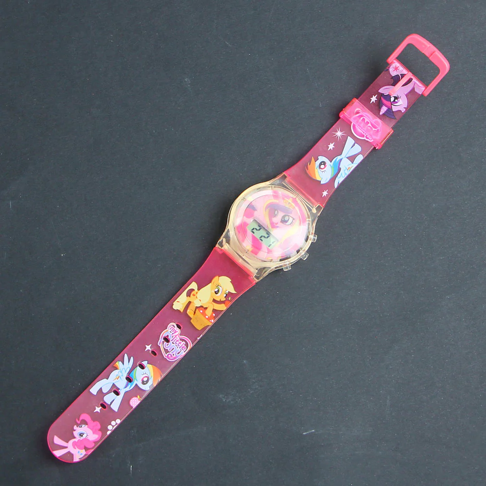2D CARTOON WATCH Pink FOR KIDS