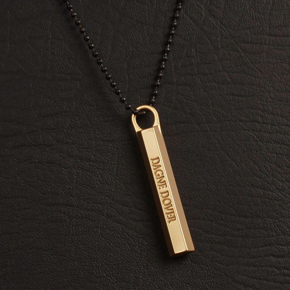 Black Chain Golden Locket Neck Casual Chain