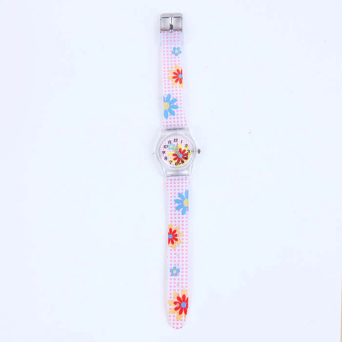 2D PINK FLOWER WATCH C1004 FOR KIDS