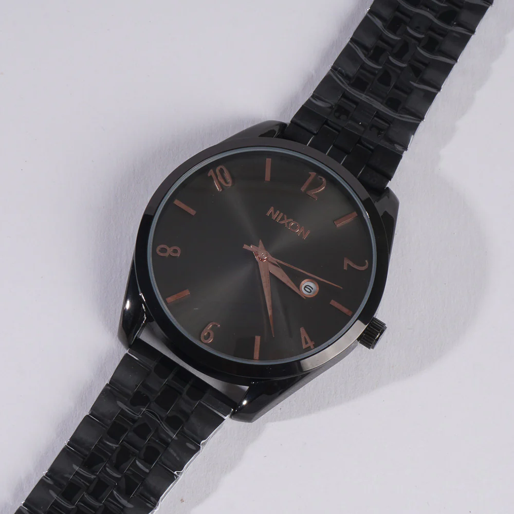 Black Chain Wrist Watch For Men & Women