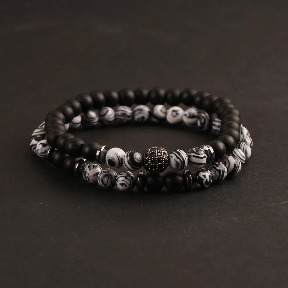 2pcs set 20183 beads Stone Bracelet