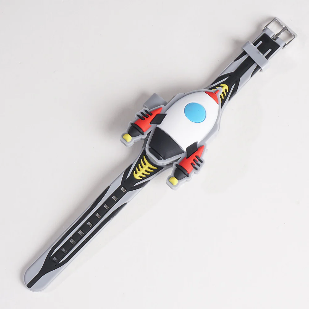 Bike Character Digital Watch for Kids in Grey