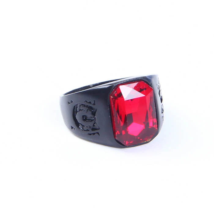 Black Gun Plated Steel Ring