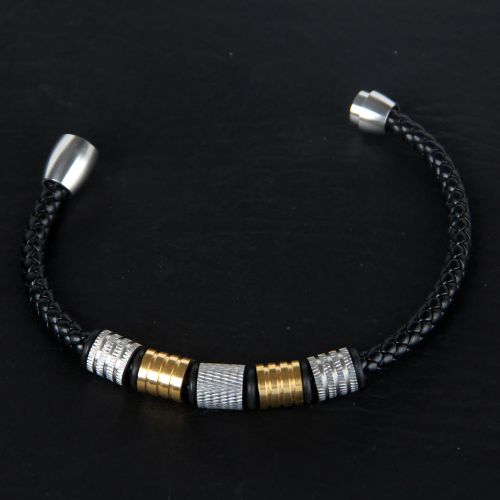 Black Leather Bracelet