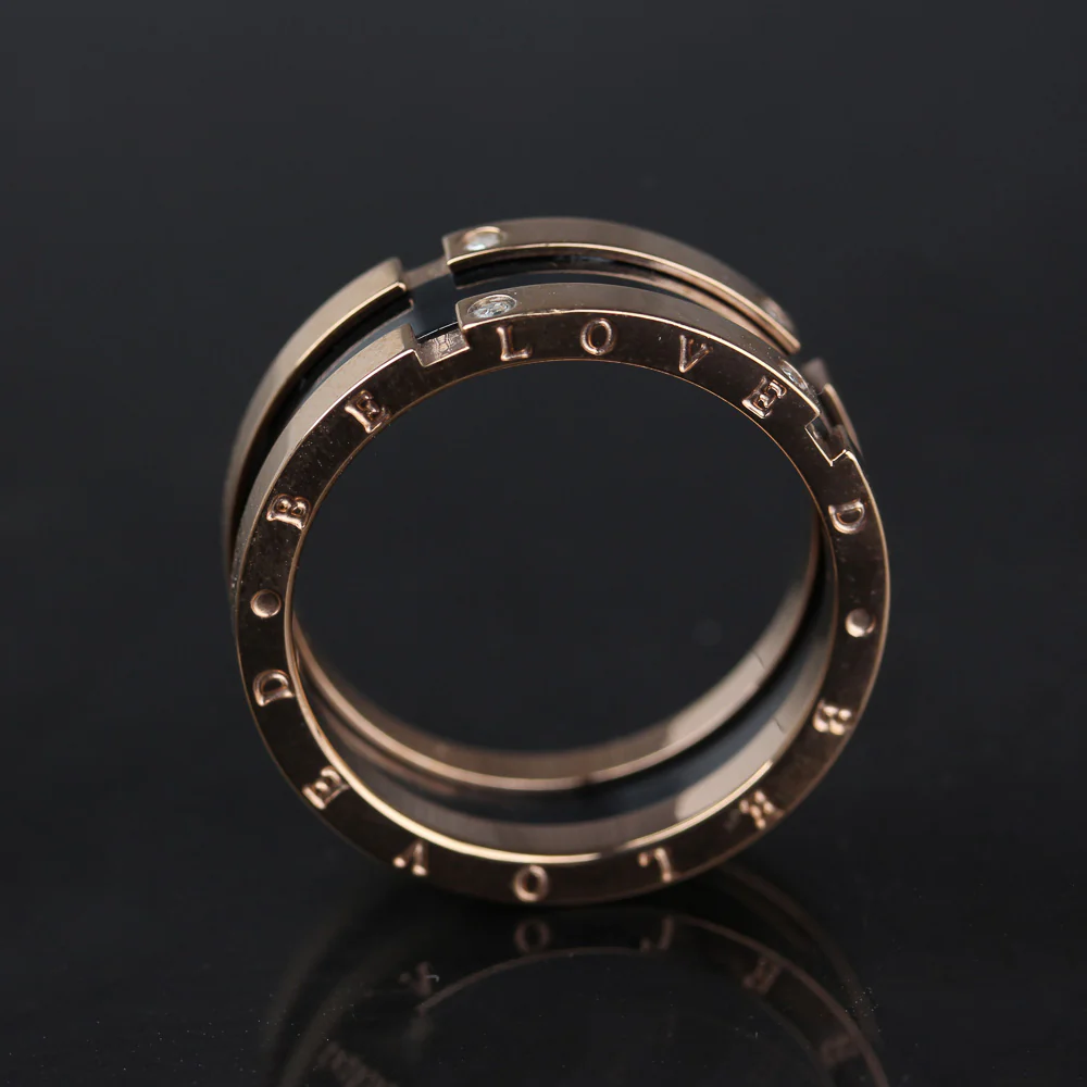 Black & Rose Gold Ring
