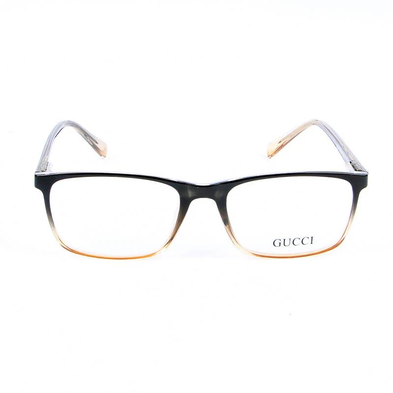 Black & Yellow Rectangular Eyeglasses