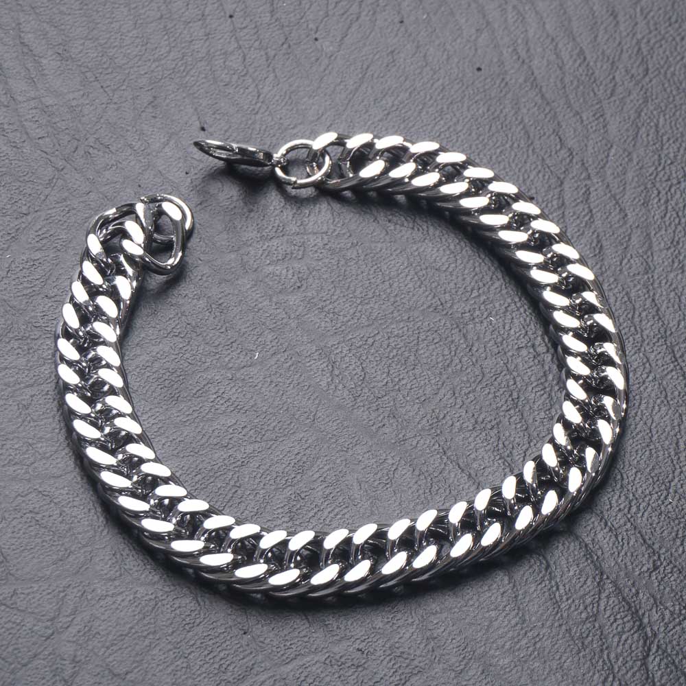 8mm Silver chain hand Fashion Bracelet