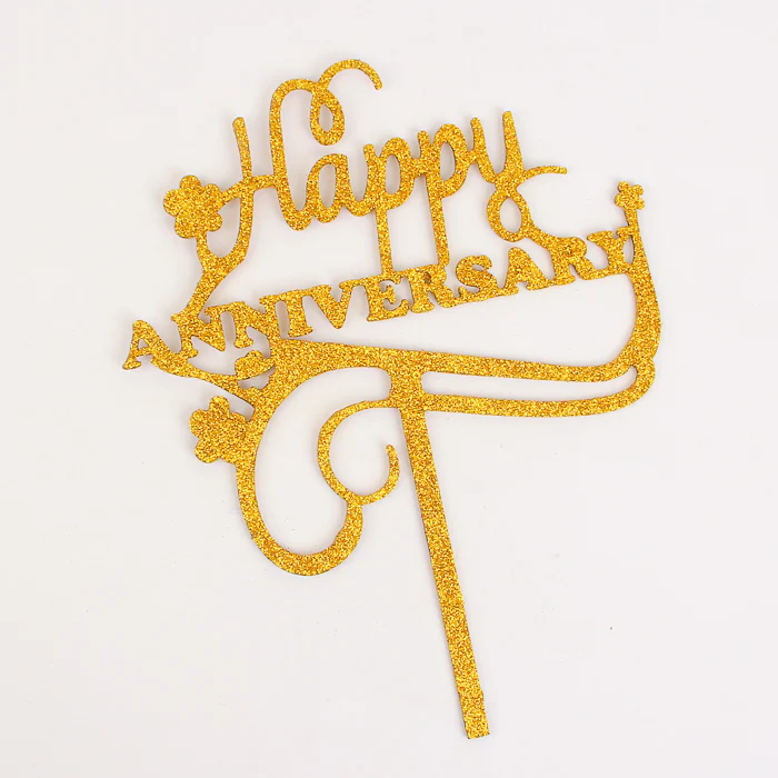 Happy Birthday & Happy Anniversary Cake Topper Birthday Party Decoration