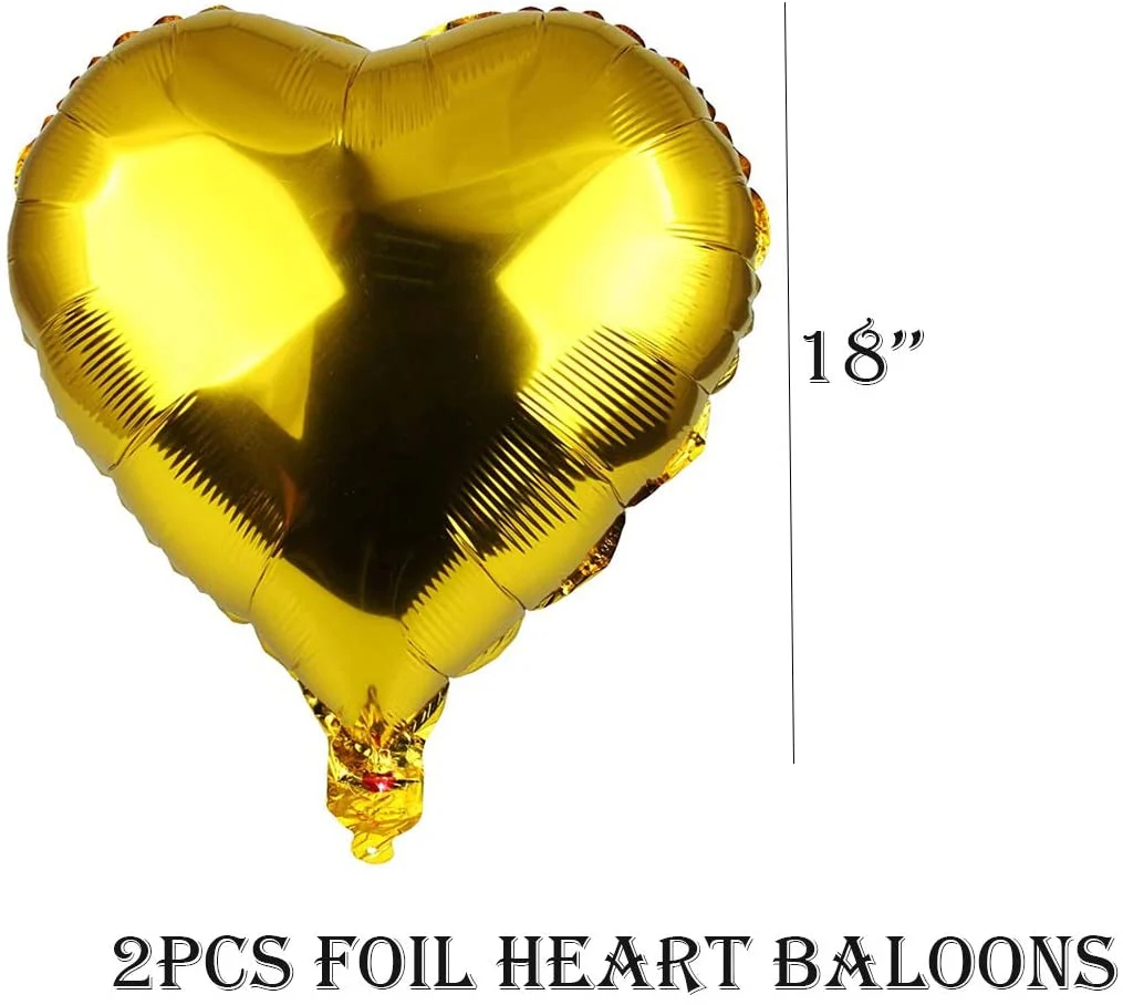 14 Pcs Party Decoration Golden Confetti Balloons Set