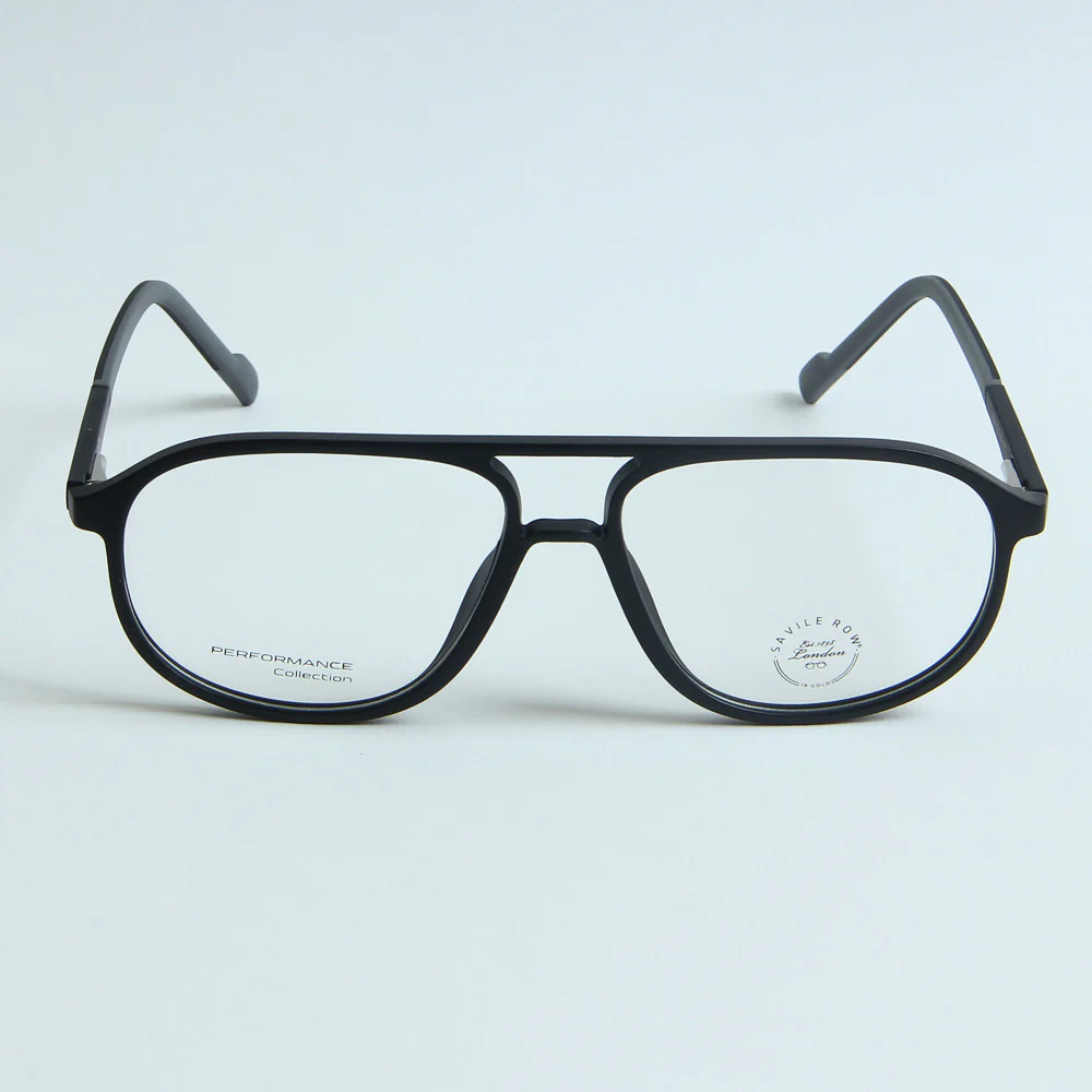 Black Color Optical Frame with Black Stripe
