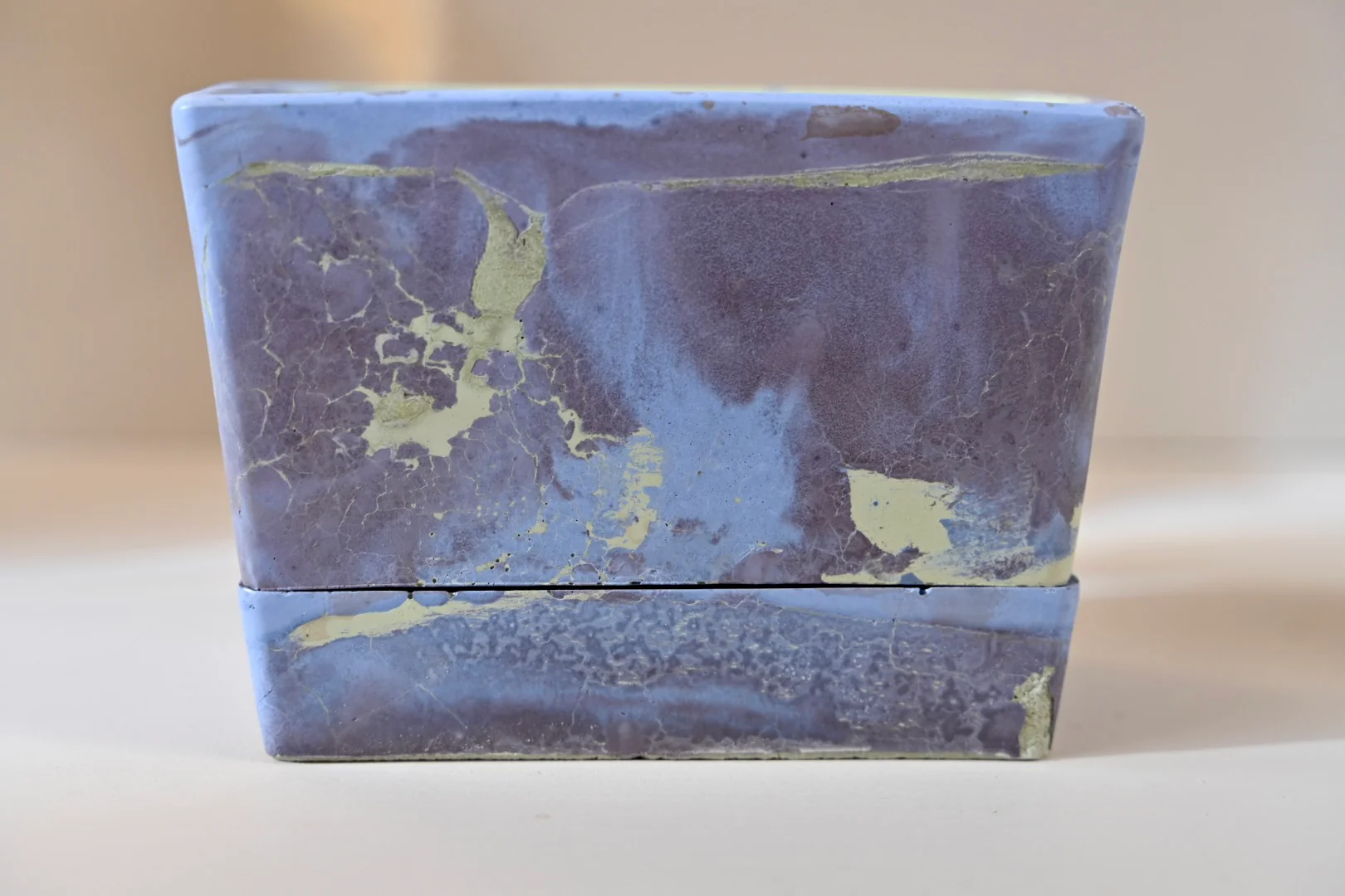 Self Watering Rectangle Planter Box in Sea Stone