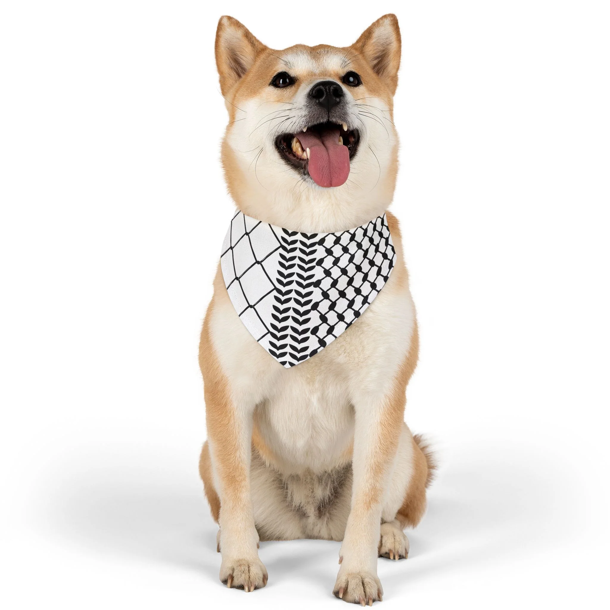Show Your Solidarity with Our Palestinian Keffiyeh Pet Bandana Collar