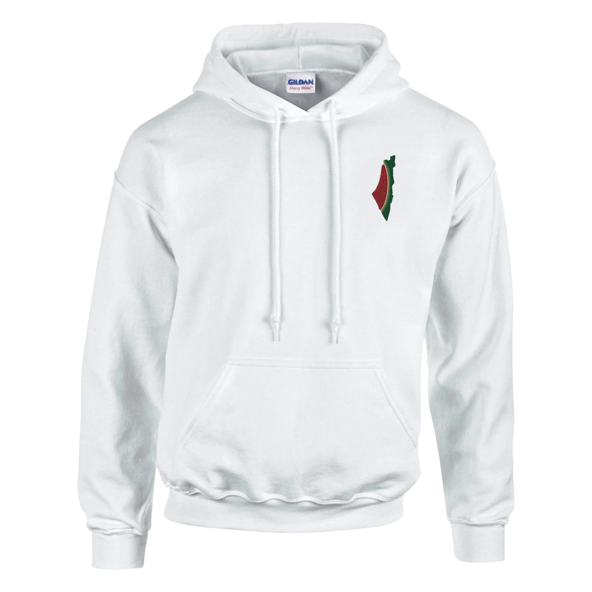 Unisex Embroidered Palestine Map Hoodie �C Watermelon Design