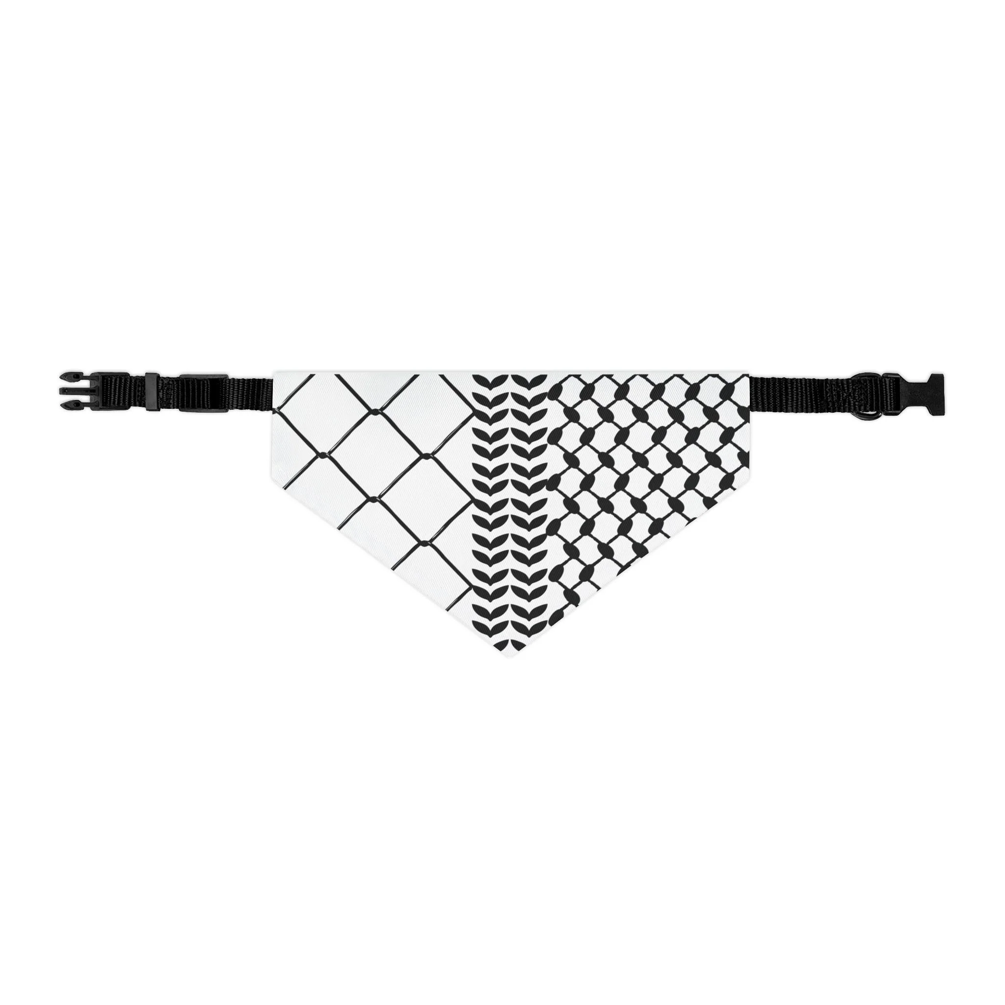 Show Your Solidarity with Our Palestinian Keffiyeh Pet Bandana Collar