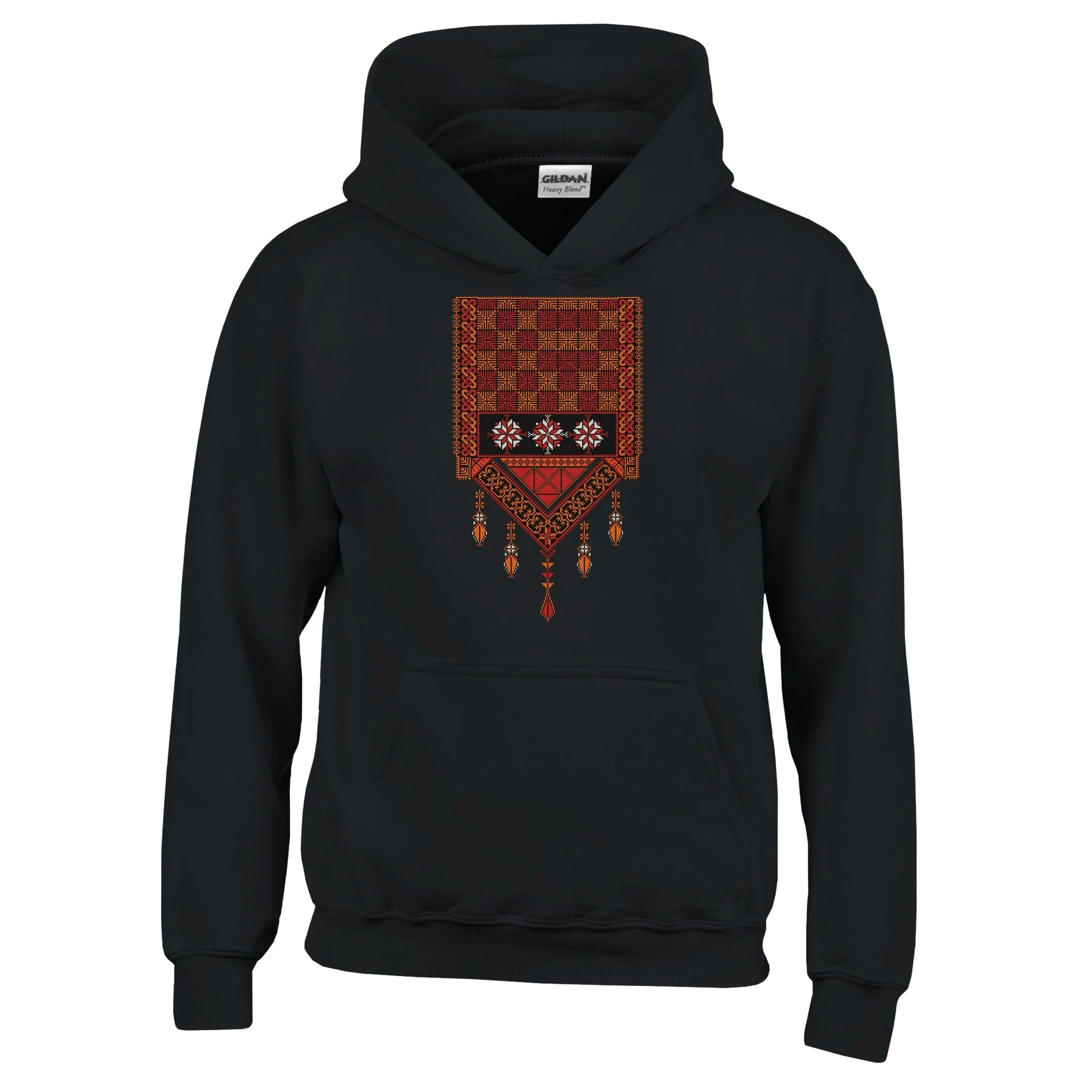 Palestine Tatreez  Kids Pullover Hoodie