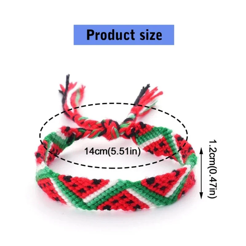 Handmade Watermelon Bracelet �C Symbol of Palestinian Struggle