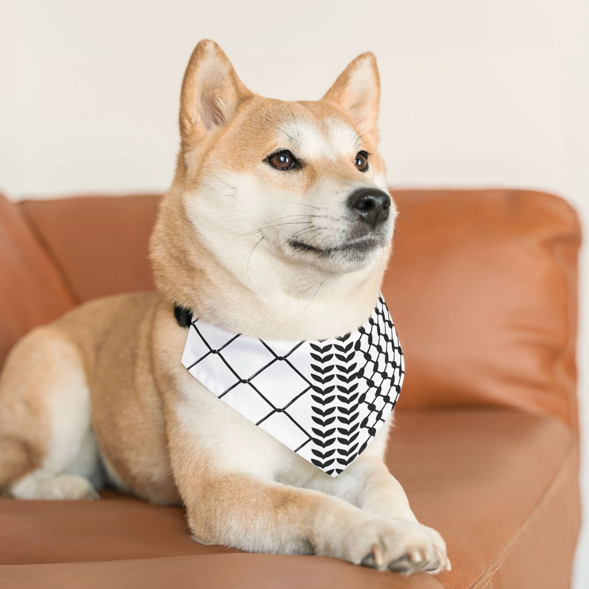 Show Your Solidarity with Our Palestinian Keffiyeh Pet Bandana Collar