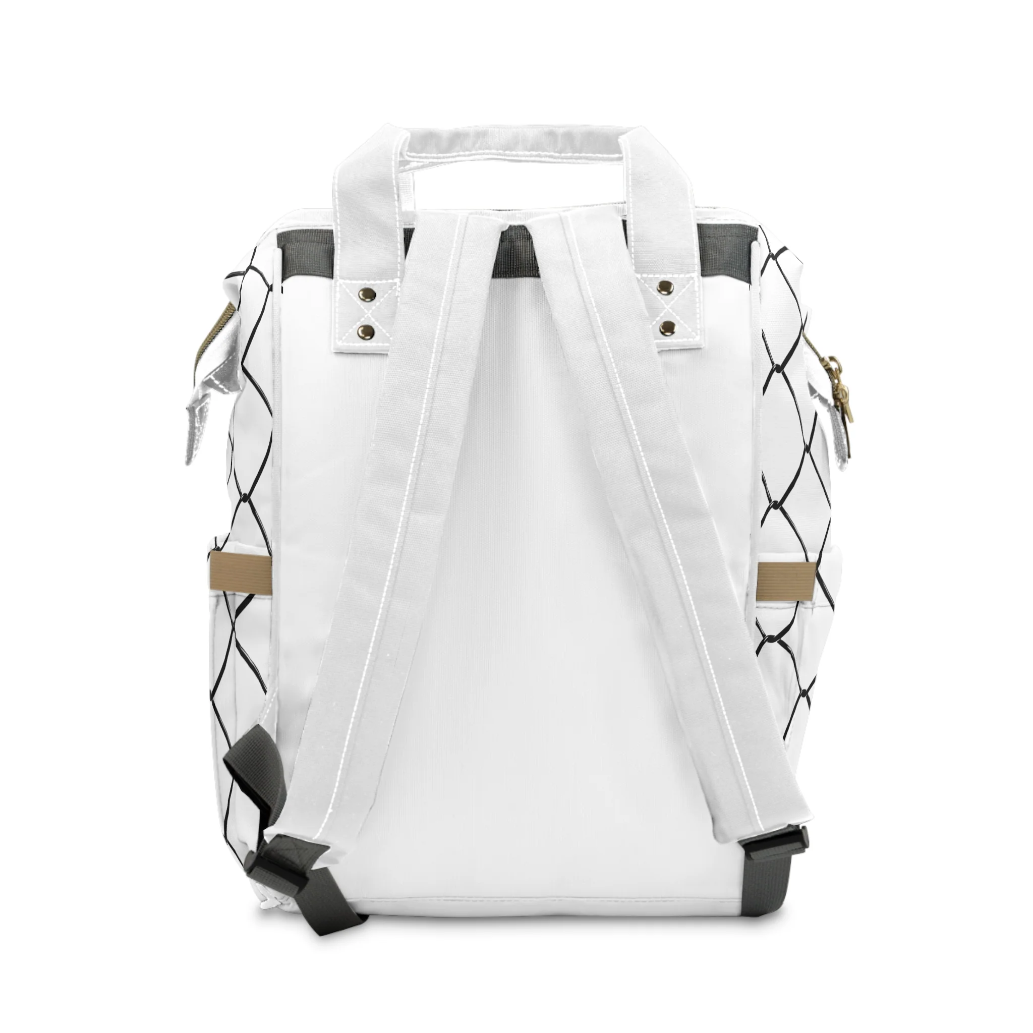 Multifunctional Diaper Backpack with Kufiya Pattern