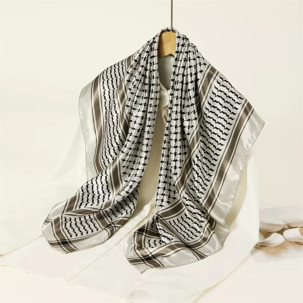 The Signature Satin Keffiyeh Scarf