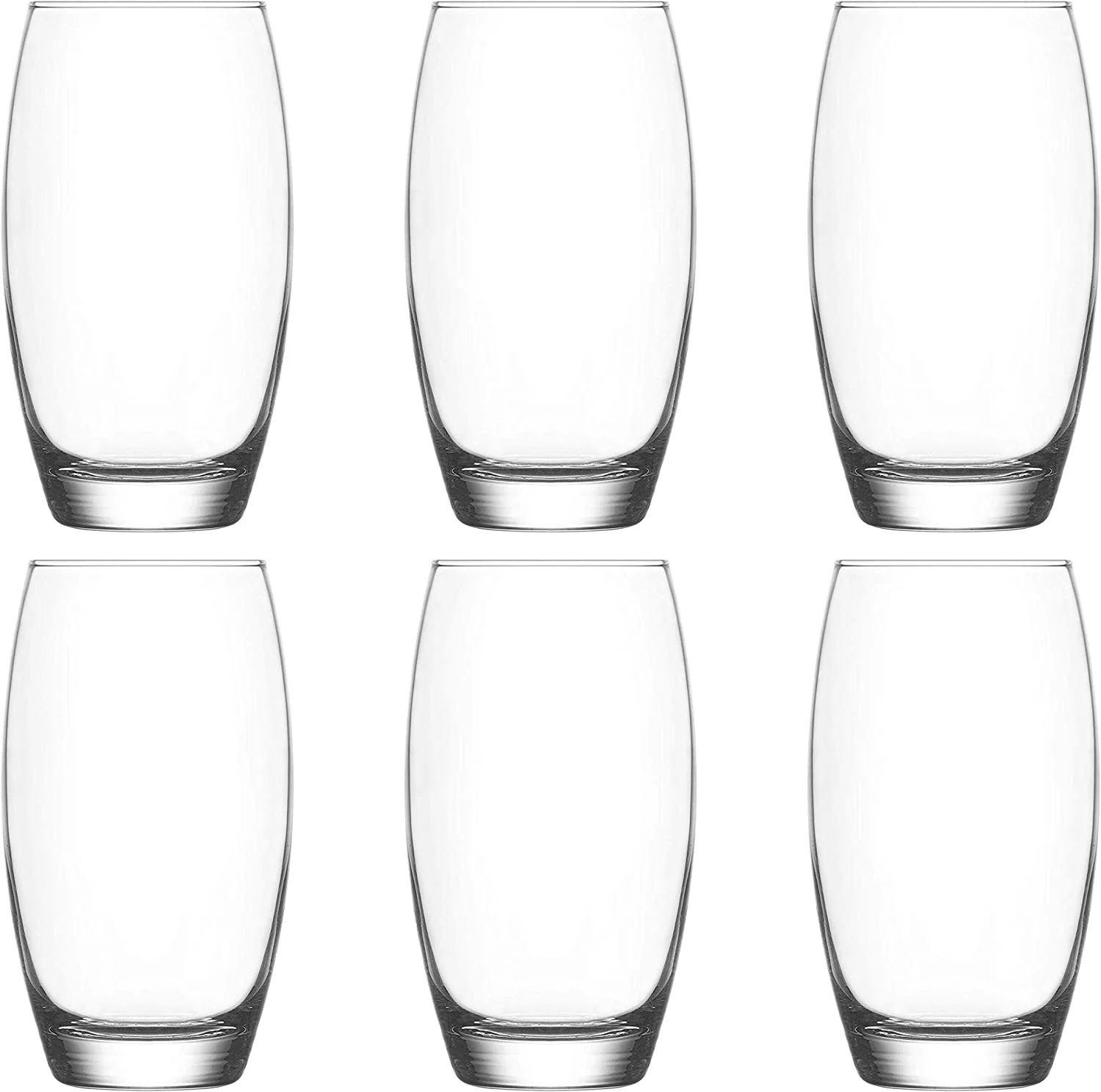 LAV Highball Glass / Tumbler Water Glasses / Juice Drinking Glasses / Tall Drinking Glasses / Set of 6 Glasses / 510 cc