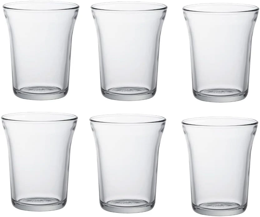Acense 6X 220ml Universal Tumblers �C Clear Toughened Glass for Multi-Occasion Use, Dishwasher and Microwave Safe