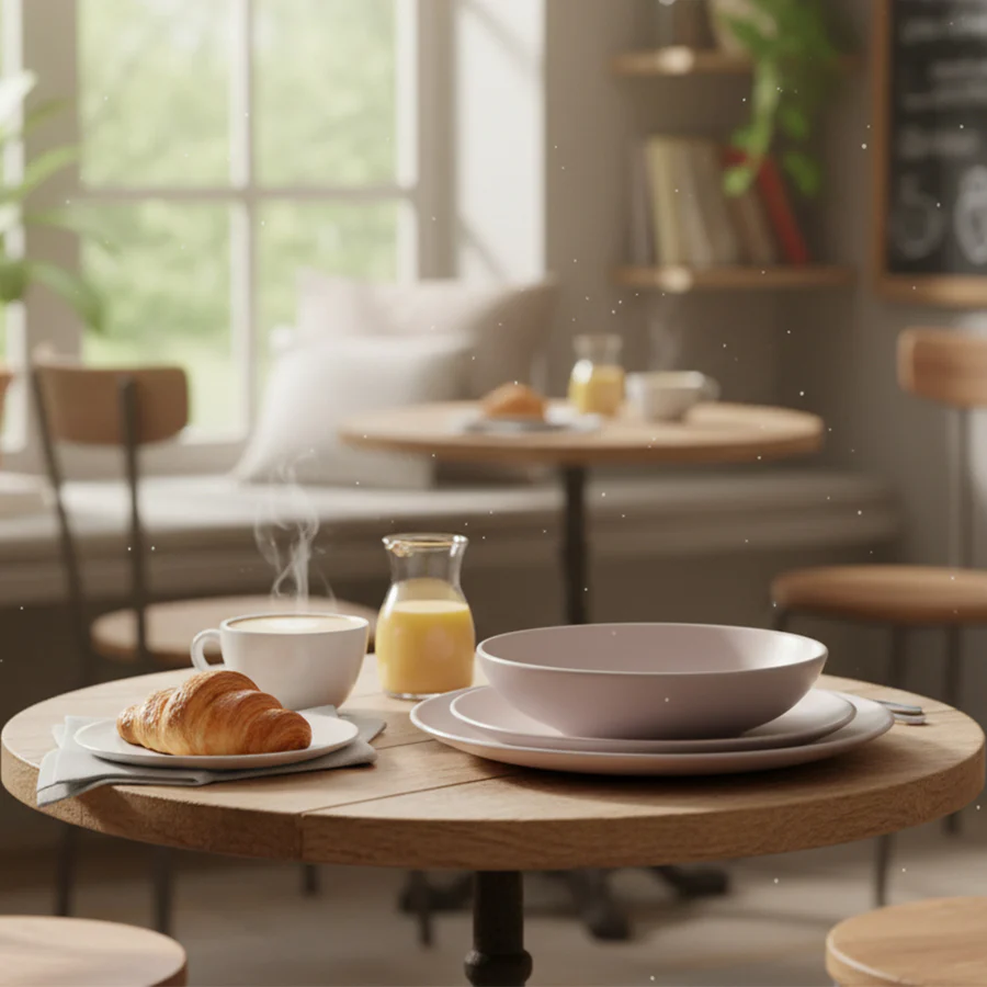 12 Piece Grey Stoneware Dinner Set