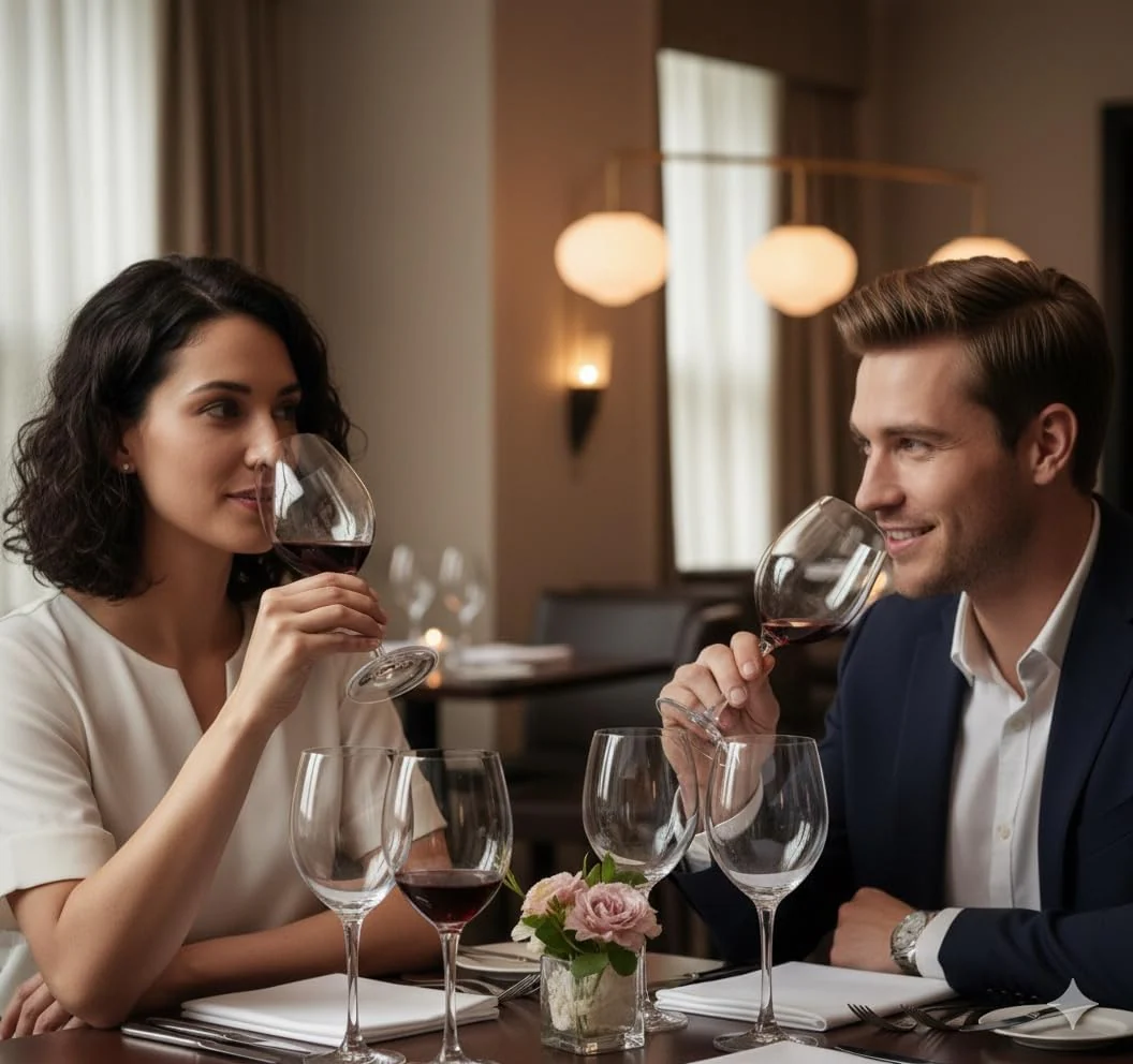 Acense 6X 340ml Red Wine Glasses �C Elegant Goblets for Weddings, Christmas, and Parties, Dishwasher Safe